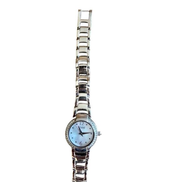 Caravelle by Bulova Women's Two-Tone Stainless Steel Silver Diamond Watch - Picture 6 of 10